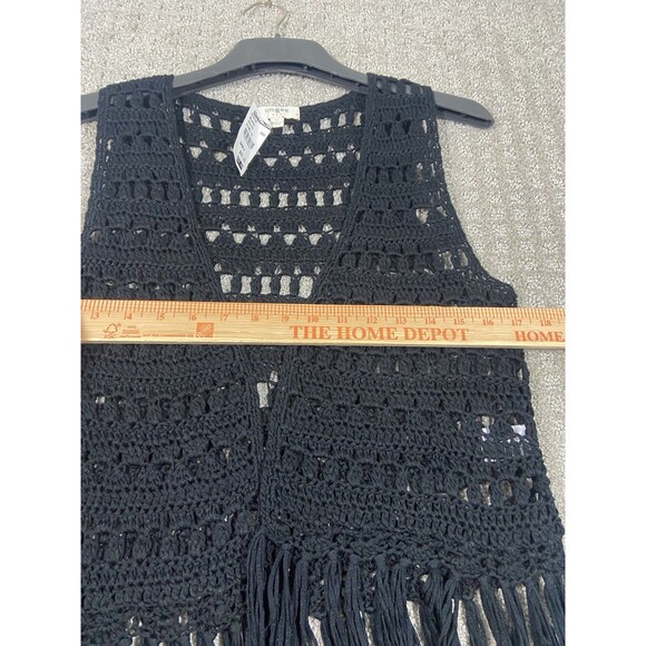 Umgee Crochet Vest Womens M Festival Cochella Fringed Hippie Cotton Blend NWT - Picture 6 of 7